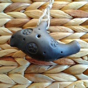 Ceramic Bird Whistle Little Bird Ocarina Clay Whistle Gift For Kids Pendant Bird Whistle Handmade Clay Whistle Ceramic Toy Wind Instrument image 6