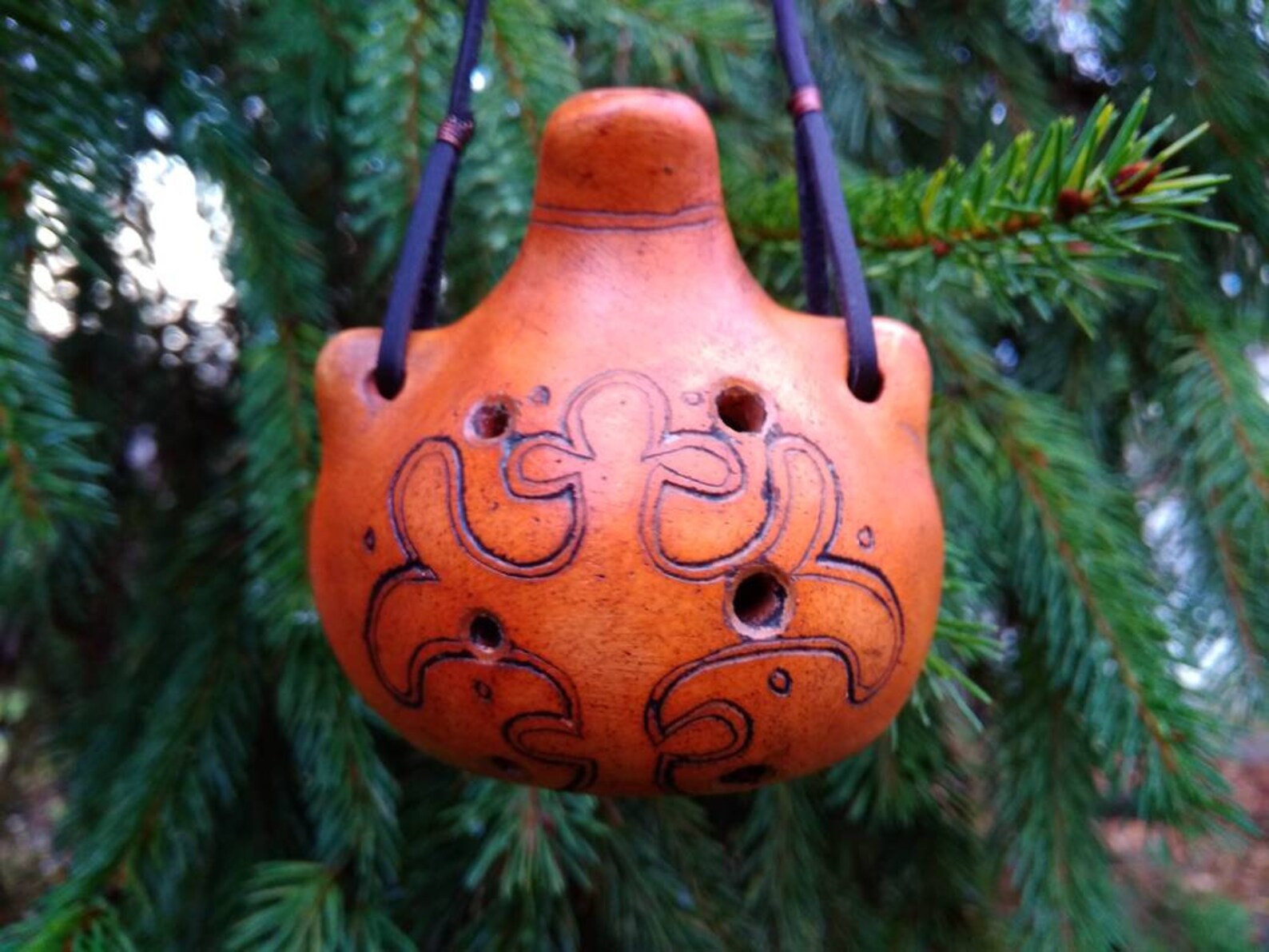 Ocarina cerámica hecha a mano decorado Ocarina instrumento Etsy