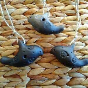 Ceramic Bird Whistle Little Bird Ocarina Clay Whistle Gift For Kids Pendant Bird Whistle Handmade Clay Whistle Ceramic Toy Wind Instrument image 9