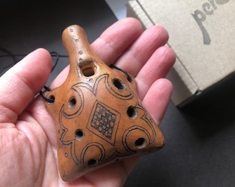 ヴィンテージ メキシコ プレコロンビアン陶器 鳥笛 - オカリナ