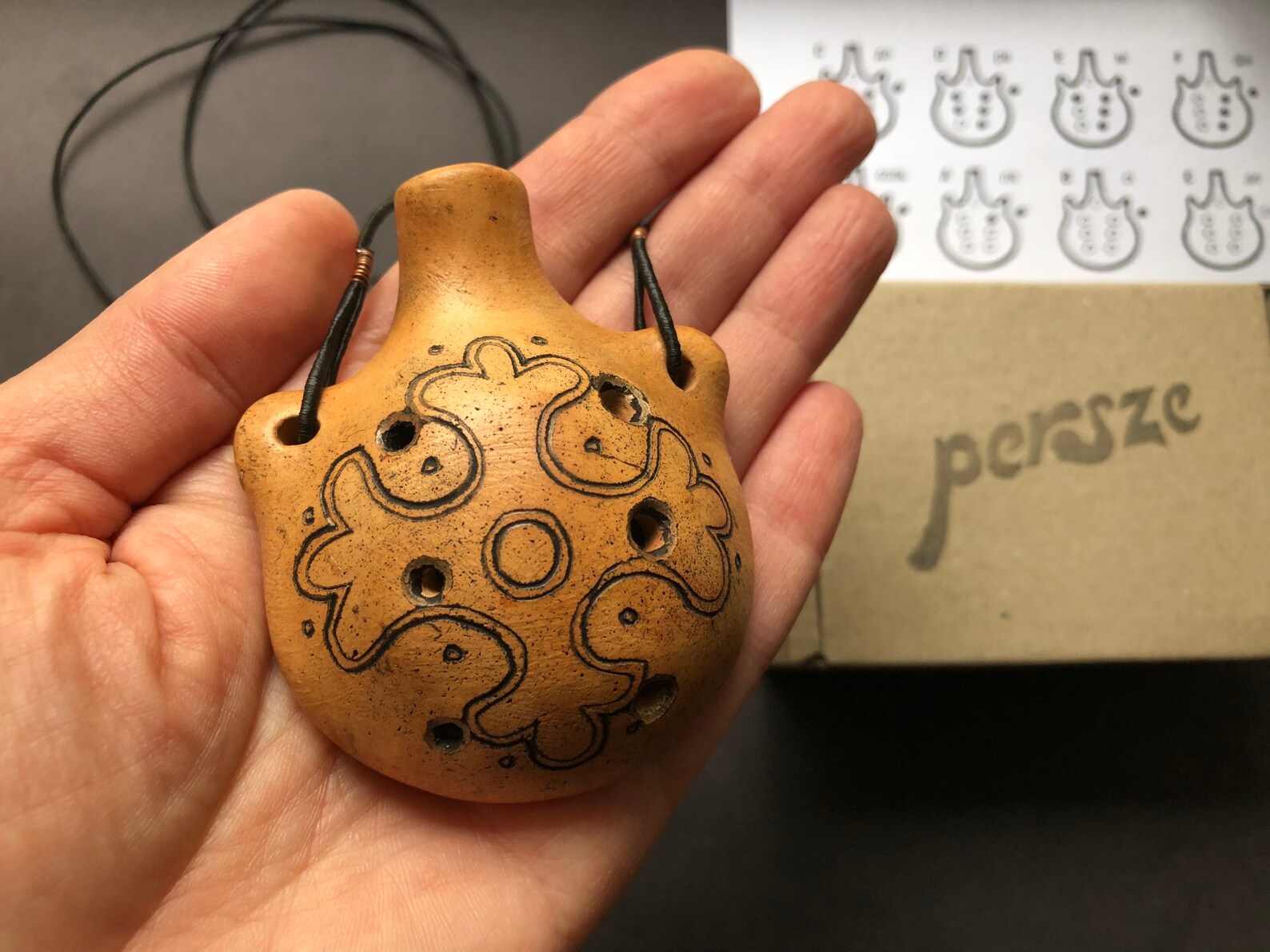 Ceramic Ocarina Handmade Decorated Ocarina Musical Instrument Etsy