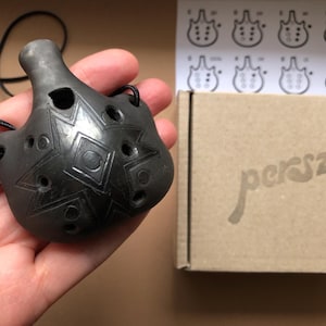 Ocarina Handmade Clay Flute 7 Hole Ocarina Necklace Decorated Ocarina Pendant