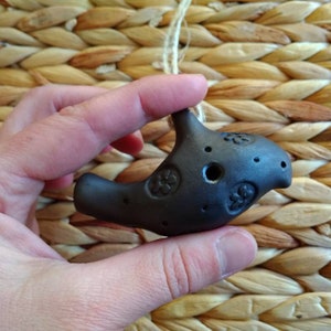 Ceramic Bird Whistle Little Bird Ocarina Clay Whistle Gift For Kids Pendant Bird Whistle Handmade Clay Whistle Ceramic Toy Wind Instrument image 4