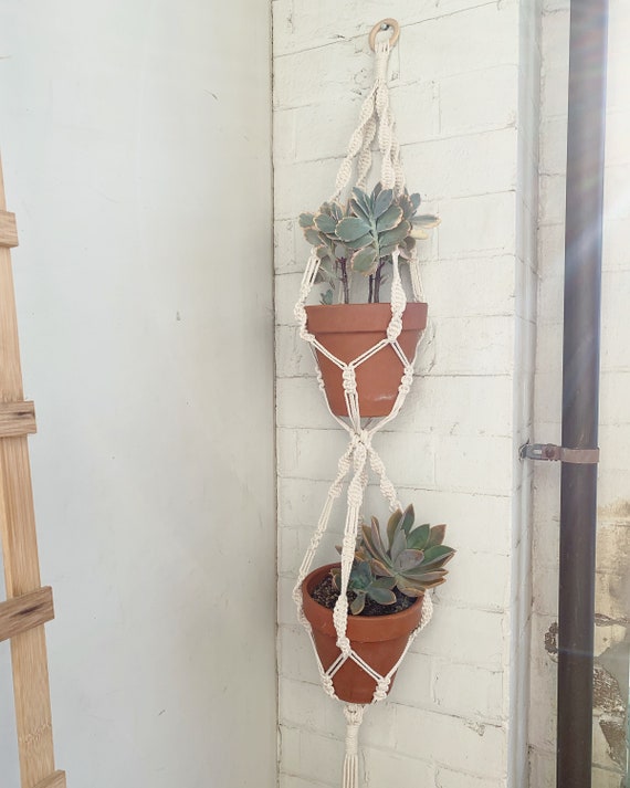 DIY KIT Macrame Double Plant Hanger Pattern - Style Venice Beach