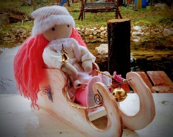 Snow fairy - waldorf inspired doll