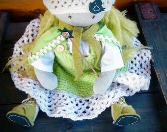 Spring fairy - waldorf inspired doll