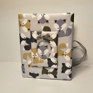 The Gray Fox Photo Album, Baby Boy Photo Album - Holds 100 4x6 Photos - Handmade