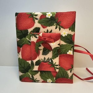 Custom Photo Album, Strawberry Photo Album - Holds 100 4x6 Photos - Handmade