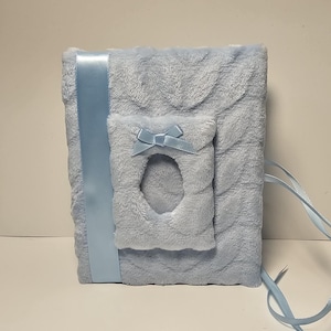 Super Soft Squiggely Minky Photo Album Baby Boy Photo Album - Holds 100 4 x 6 Photos  - Personalize - So Cute!