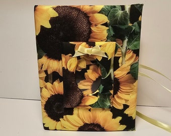 Custom Photo Album, Flower Photo Album, Sunflower Photo Album - Holds 100 4x6 Photos - Handmade