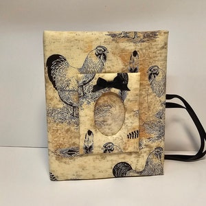 Custom Photo Album Rooster, Holds 100 4x6 Photos - Handmade Fabric Photo Album