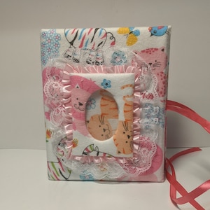 Baby Girl Photo Album - Custom Photo Album for Girl - Holds 100 4 x 6 Photos  - Handmade - So Cute!