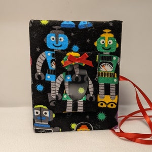 Robot Photo Album, Personalized Photo Album - Holds 100 4x6 Photos - Handmade
