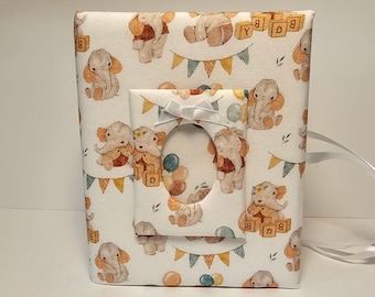 New!!! Baby Elephant Photo Album, Boy Photo Album - Holds 100 4x6 Photos - Handmade