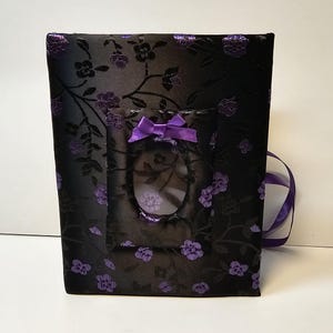 Custom Brocade Small Flower Photo Album - Holds 100 4x6 Photos - Handmade