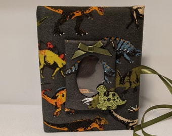 Custom Dinosaur Photo Album – Handmade Fabric Keepsake, 100 4x6 Photos