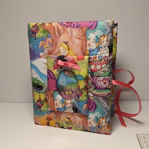 Disneys Alice in Wonderland Photo Album - Very Colorful- Perfect Gift!  Holds 100 4x6 Photos - Handmade