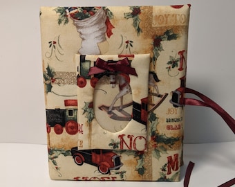 Noel Christmas Fabric Photo Album - Holds 100 4x6 Photos - Personalized Photo Album