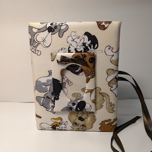 Custom Dog Photo Album Holds 100 4x6 Photos - Handmade Puppy Fabric Photo Album