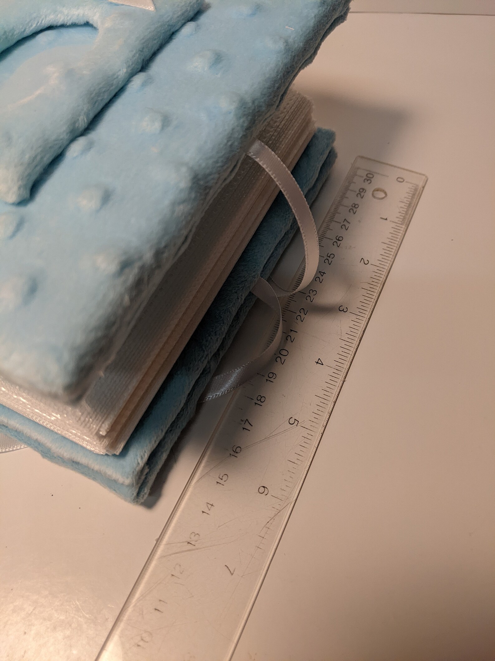 Soft Baby Blue Minky Fabric Photo Album for Baby Boy Holds Etsy