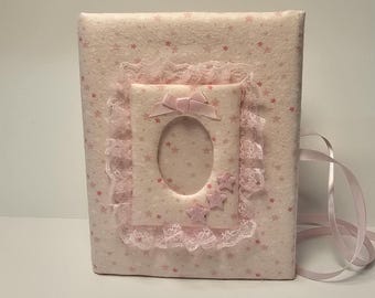Personalized Baby Girl Photo Album, Baby Photo Album, Baby Keepsake Album, Pink Star Photo Album - Holds 100 4x6 Photos - Photo Album