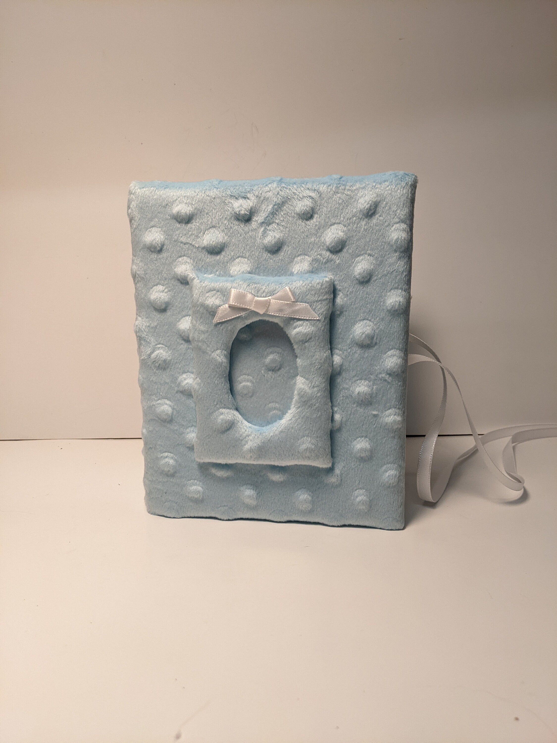 Soft Baby Blue Minky Fabric Photo Album for Baby Boy Holds Etsy