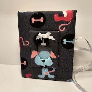 Custom Dog Photo Album Holds 100 4x6 Photos - Handmade Puppy Fabric Photo Album