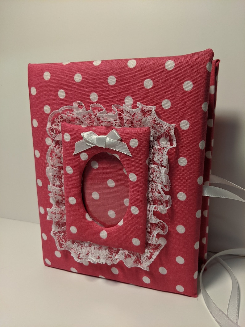 Baby Photo Album Custom Baby Album Fuchsia Polka Dots Etsy
