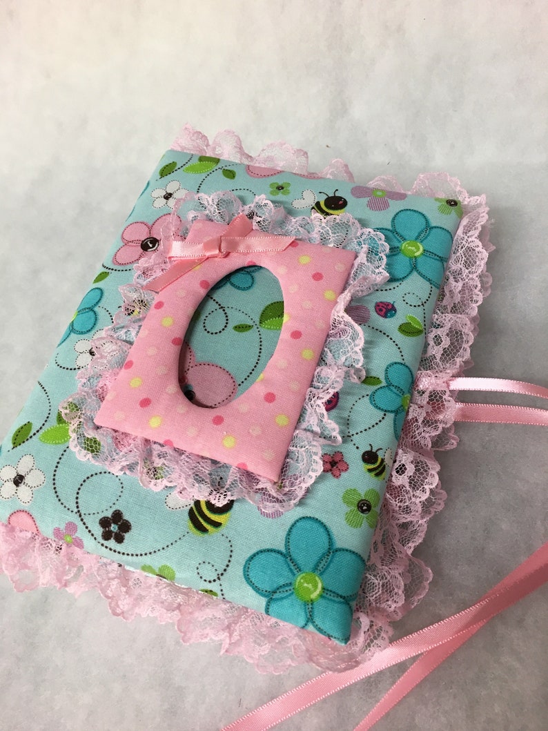 Sweet Pea Flowers Custom Photo Album for Baby Girl Holds 100 4x6 Photos Handmade