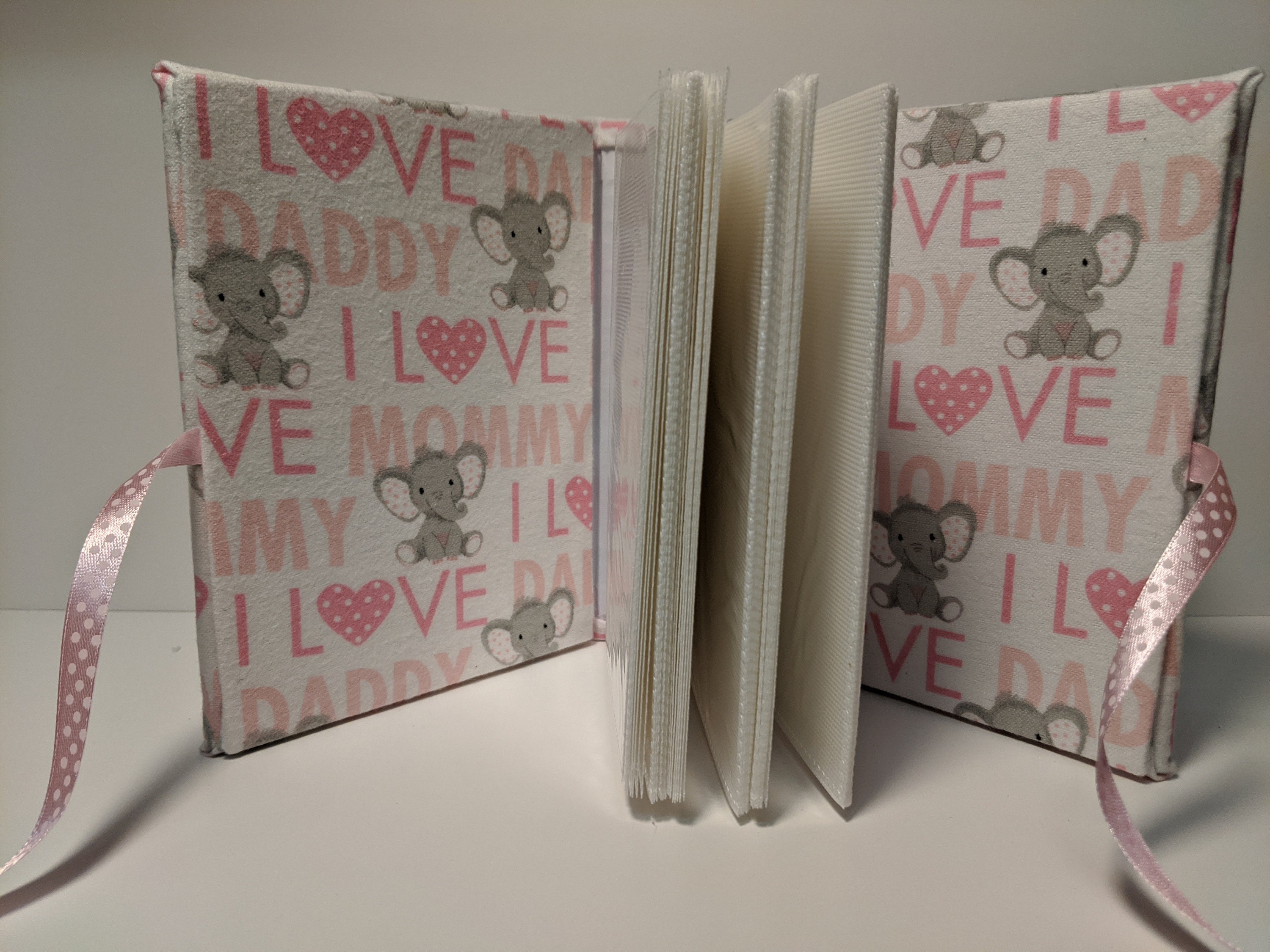 I Love Mommy I Love Daddy Fabric Custom Photo Album with  Etsy