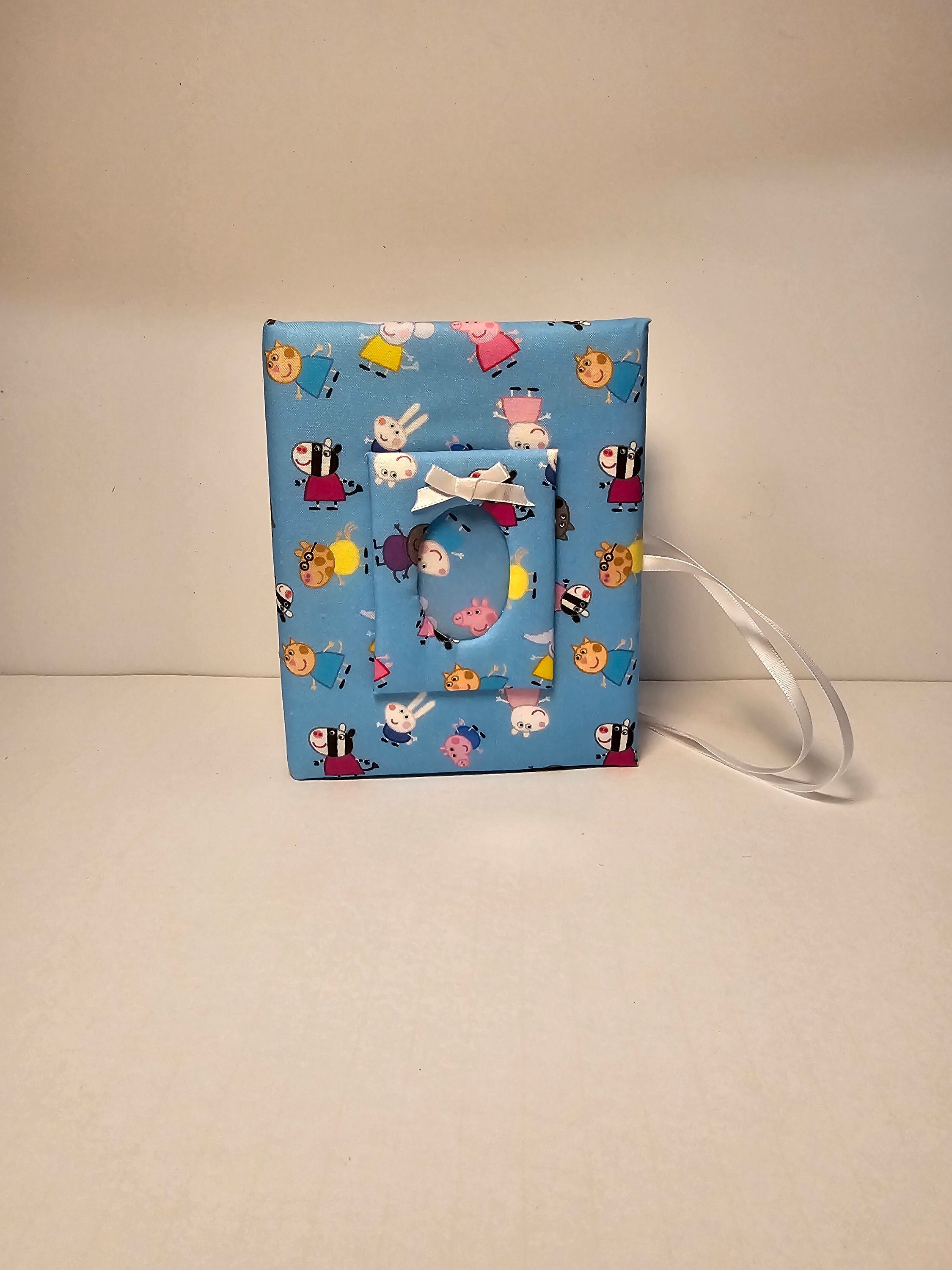 Peppa Pig Custom Photo Album in BLUE- Holds 100 4x6 Photos - Handmade