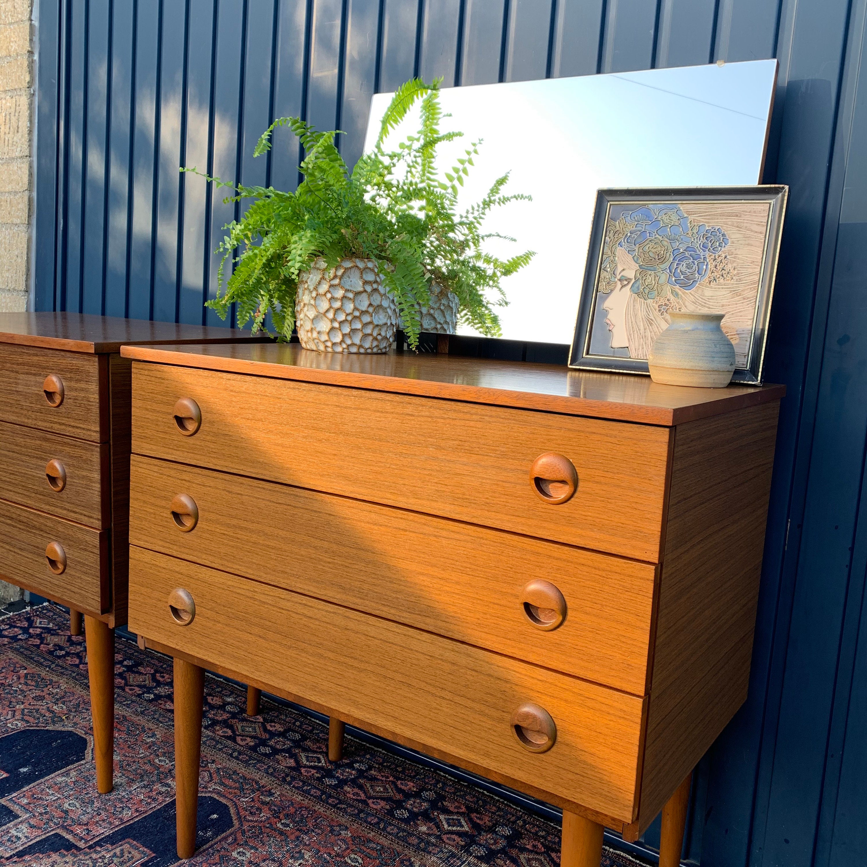 Small Retro Chest Of Drawers Vintage Mid Century Design