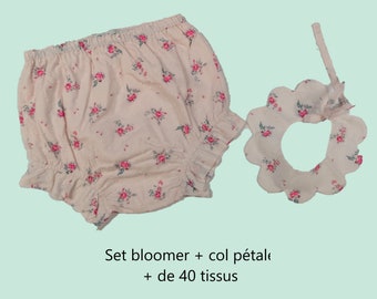 Liberty bloomer, removable Liberty collar, baby bloomers, liberty of london, diaper cover bloomer, more than 30 fabrics to choose from
