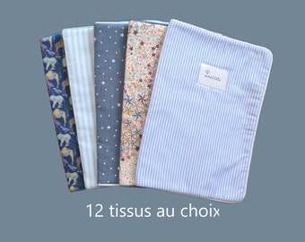 Protège carnet de santé bébé garçon , health book baby boy, 15 tissus au choix, personnalisable