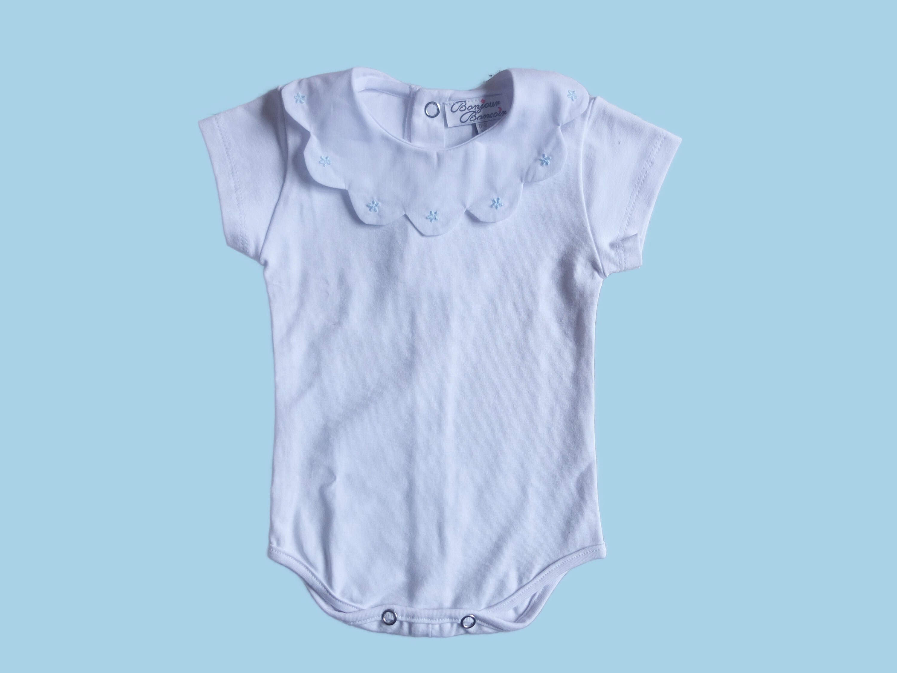 Baby bodysuit with collar discount