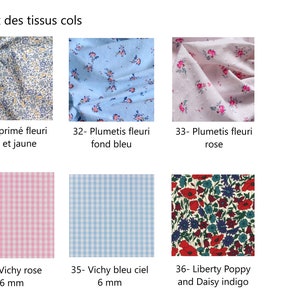 Liberty white-neck blouse , 36 fabric possibilities image 7