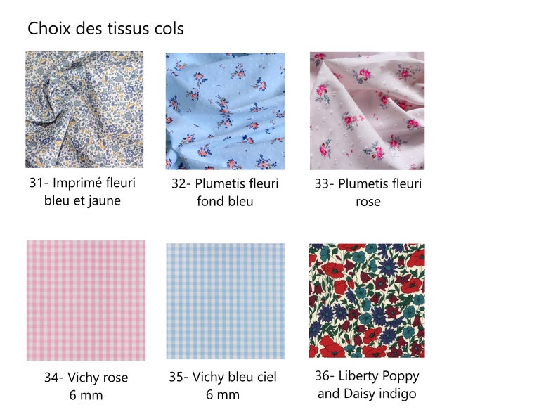 Liberty white-neck blouse , 36 fabric possibilities image 7