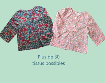 Tunique Liberty bébé , 44 possibilités de tissus