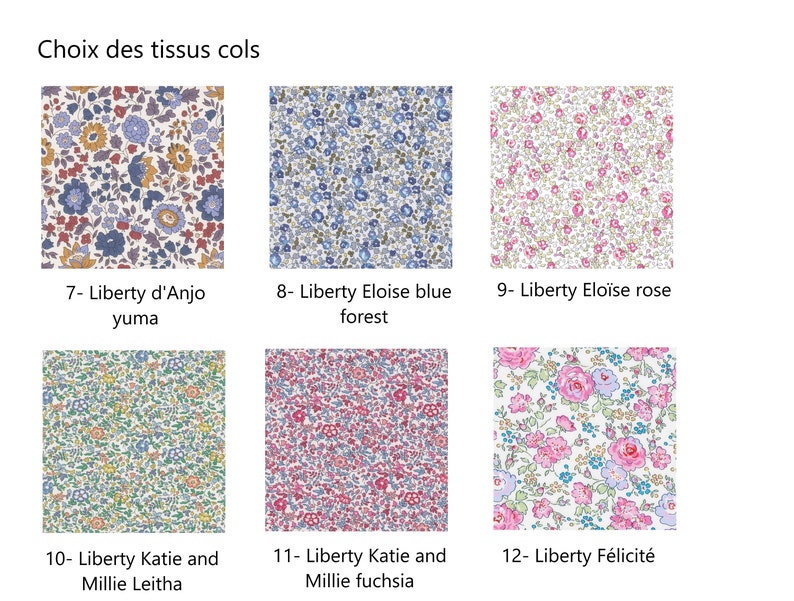 Liberty Bluse mit weißem Ausschnitt, 36 Stoffmöglichkeiten Bild 3