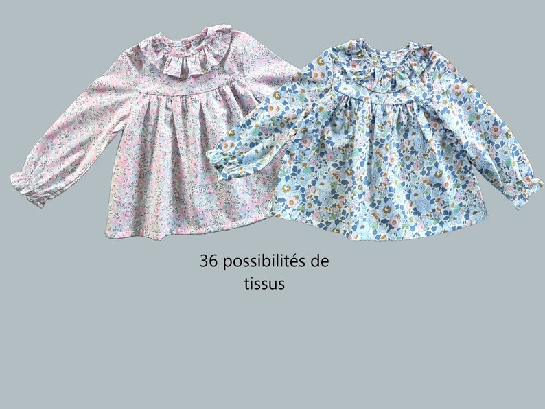 Blouse Liberty bébé , 36 possibilités de tissus image 1