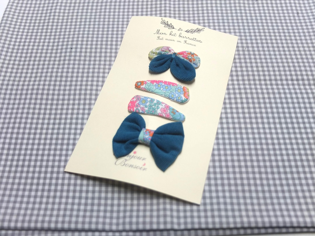 Barrette Kit, Ideal as a Small Christmas or Birthday Gift, Set of 4 ...