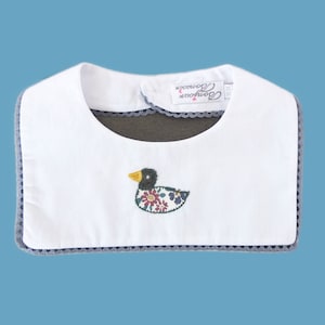 Faux col plastron blanc avec appliqué canard, col amovible image 2