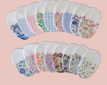 débarbouillettes , petit gant d'apprentissage pour enfant, lingettes lavables écologiques, plus de 40 tissus au choix