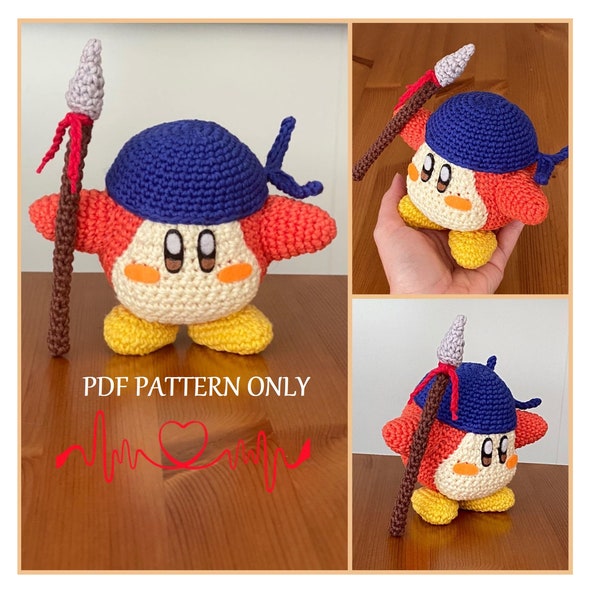 Amigurumi Bandana Waddle Dee - Kirby - Tutorial PDF file (English/Portuguese - Inglês/Português)