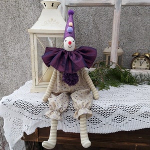 Clown, handmade doll, circus toy, eco toy, gift, Home decoration,