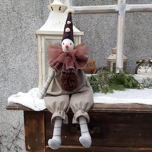 Clown, handmade doll, circus toy, gift, Home decor,