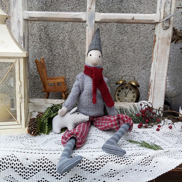 Christmas doll, Pixie, handmade toy, Home decoration, gift,scandinavian style, scandinavian home,
