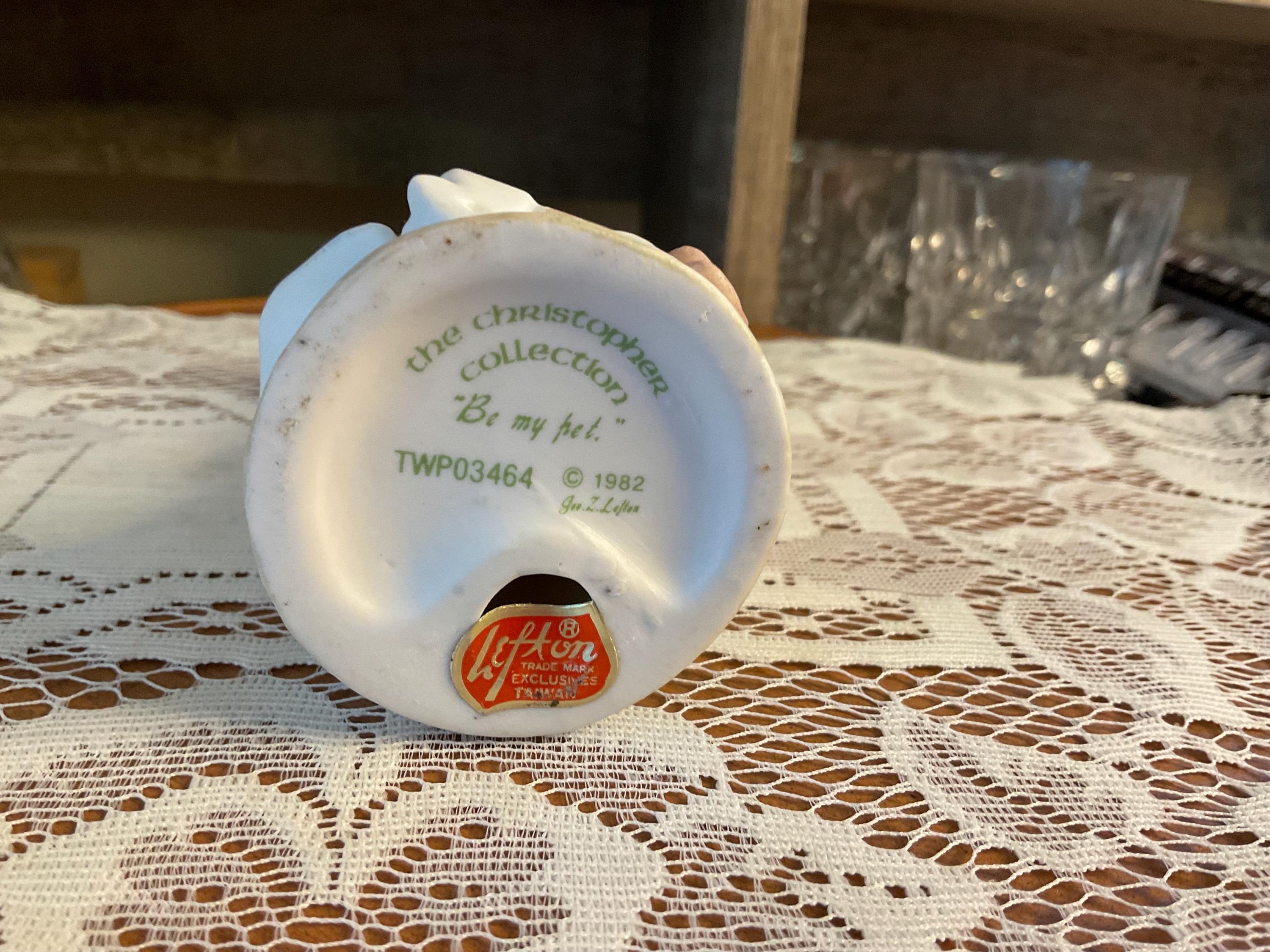 Vintage Lefton Christopher Collection Porcelain Figurine Featuring a ...