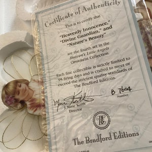 4th set of Heavens Little Angels collection by Bradford Exchange. With Certificate of Authenticity image 8