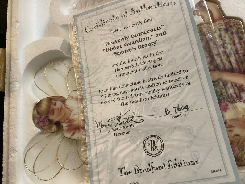 4th set of Heavens Little Angels collection by Bradford Exchange. With Certificate of Authenticity image 8